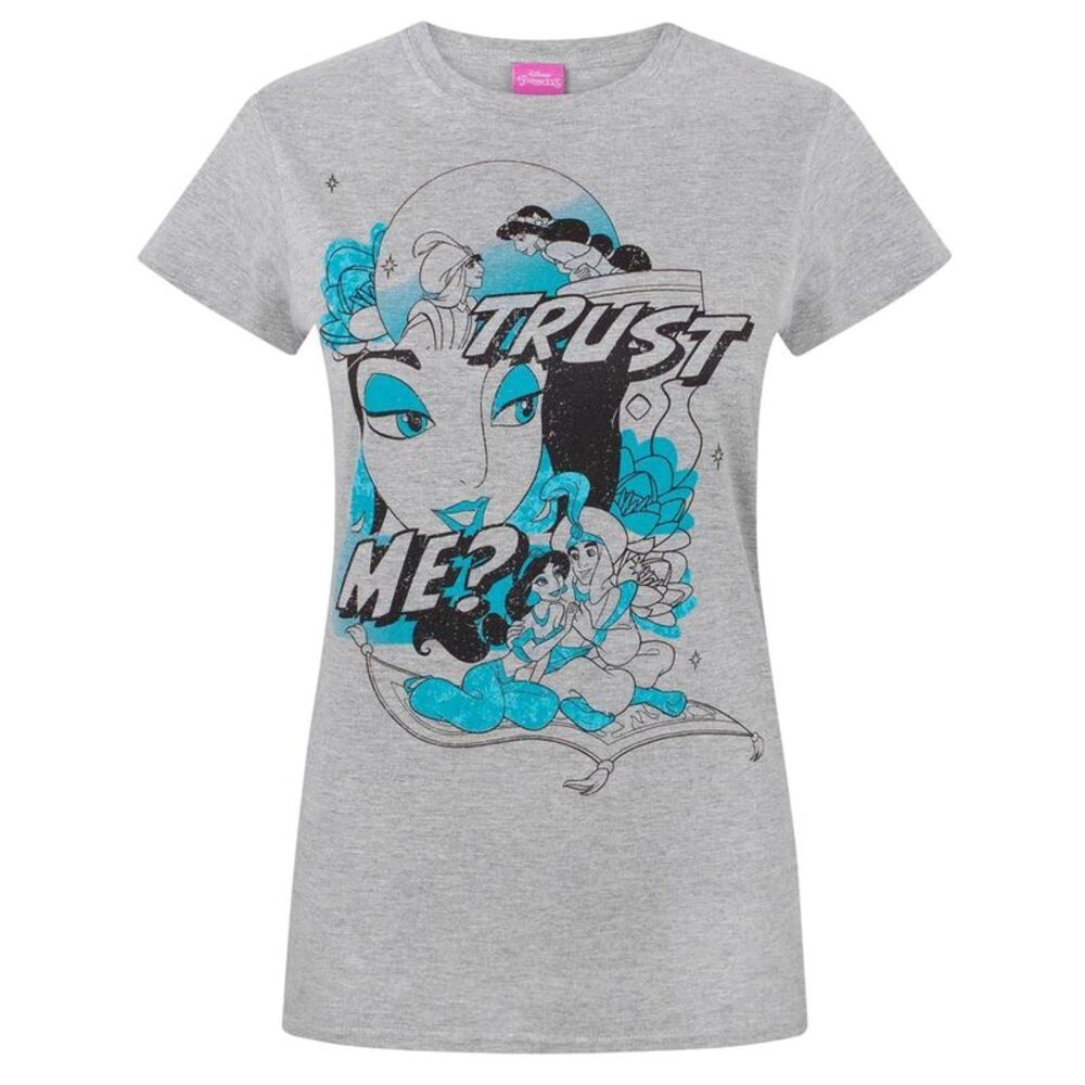 Disney Womens/Ladies Aladdin Trust Me T-Shirt / Gray